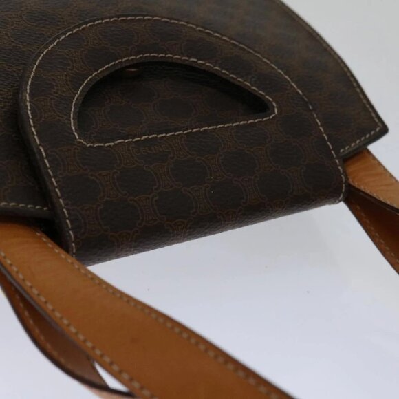 CELINE Macadam Canvas Hand Bag PVC 2way Brown Auth 69000V - Picture 7 of 16